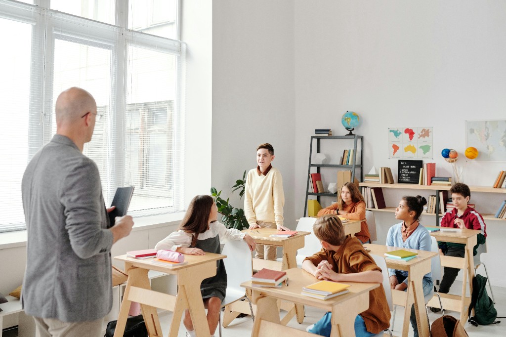 Students in a classroom